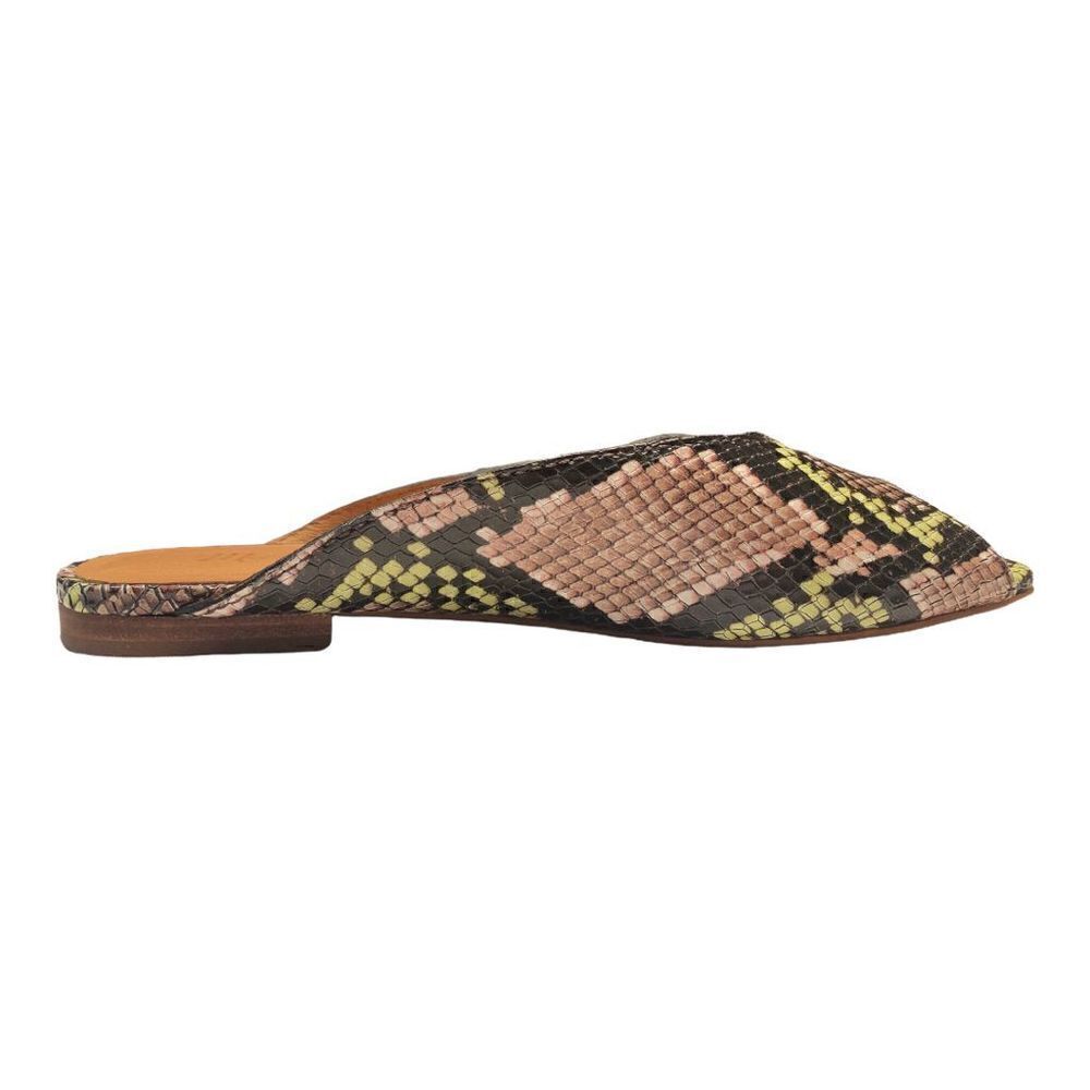Madewell Erica square peep toes in snake embossed leather size 5.5 Womens